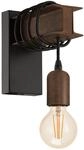 Eglo Wandleuchte Townshend 4 Schwarz-Braun 1-flammig 19 cm x 8 cm