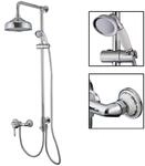 PaulGurkes Aufputz Duschsystem Retro Nostalgie Regendusche Set