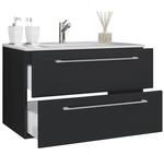 VCM Badm&ouml;bel Waschtisch Badinos Schwarz
