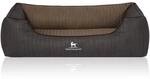 Knuffelwuff Hundebett Milan Kunstleder XL 105 x 75cm Grau