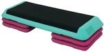 HOMCOM Stepbench PVC PP Schwarz Violett 110B x 40T x 20H cm