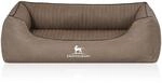 Knuffelwuff Hundebett Columbia Orthop&auml;disch Kunstleder M-L 85 x 63cm Stone