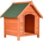 Tectake Hundeh&uuml;tte Bailey Aus Lasiertem Holz Wetterfest 65 x 72 x 83 cm Braun