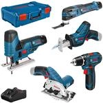 Bosch Professional Set GST 12V-70+ GOP 12V-28+ GKS 12V-26+ GSR 12V-15+GSA 12V-14