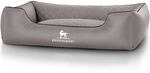 Knuffelwuff Hundebett Milan Kunstleder XXL 120 x 85cm Grau