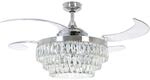 BEACON Deckenventilator Fanaway Veil Chrom 122 cm mit Beleuchtung und Fernbedienung