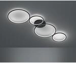Trio LED-Deckenleuchte Rondo Schwarz matt