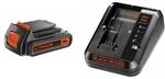 Black+Decker Starterkit Schnell-Ladeger&auml;t & 18 V/2 Ah Akku BDC2A20