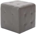 vidaXL Pouf 2 Stk. Grau 30x30x30 cm Kunstleder