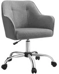 Songmics B&uuml;rodrehstuhl H&ouml;henverstellbar 88 cm x 64 cm x 64 cm Grau