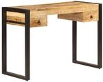 vidaXL Schreibtisch mit 2 Schubladen 110 x 50 x 77 cm Mangoholz Massiv 247400