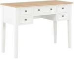 vidaXL Schreibtisch Wei&szlig; 109,5 x 45 x 77,5 cm Holz 280069