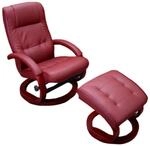 MCW Relaxsessel Aprilia mit Hocker Bordeaux