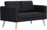 vidaXL 2-Sitzer-Sofa Stoff Schwarz Modell 1