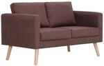 vidaXL 2-Sitzer-Sofa Stoff Braun Modell 1