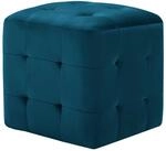 vidaXL Pouf 2 Stk. Blau 30x30x30 cm Samtstoff