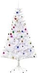 HOMCOM Weihnachtsbaum 150cm mit St&auml;nder und Dekor