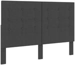 vidaXL Kopfteil Getuftet Dunkelgrau Stoff 140 x 200 cm 287472