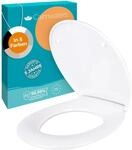 Calmwaters WC Sitz Premium Wei&szlig; Absenkautomatik Made In EU 250 kg Antibakteriell