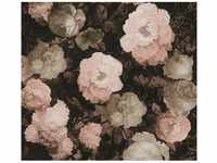 Bricoflor Tapete mit Rosen im Vintage Stil Vlies Rosentapete Altrosa Kunst