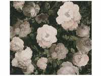 Bricoflor Rosen Tapete im Gemälde Stil Vintage Blumentapete in Grün Weiß