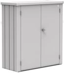 Biohort Terrassenschrank Romeo Gr. M Silber HxBxT: 140 cm x 132 cm x 57 cm