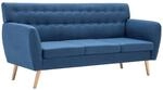 vidaXL 3-Sitzer-Sofa Stoff 172x70x82 cm Blau