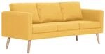 vidaXL 3-Sitzer-Sofa Stoff Gelb Modell 2