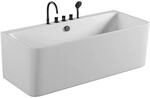 Tronitechnik Badewanne Saria Masse Ca 170 X 80 X 58Cm Wanne Inkl Schwarze Armatur -
