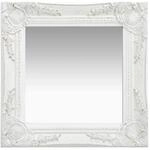 vidaXL Wandspiegel im Barock-Stil 40x40 cm Wei&szlig; 320304