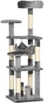 PawHut Katzenbaum Kletterbaum Kratzbaum H&auml;ngematte L40 x B40 x H132 cm