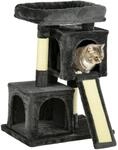 PawHut Kratzbaum 83 cm mit Sisals&auml;ulen Spielbaum f&uuml;r Kleine Katzen