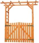 Promadino Rosenbogen-Set Anke m. T&uuml;ren 208 cm x 200 cm x 51 cm Honigbraun FSC&reg;