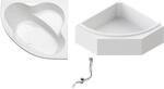 Ottofond Eckwanne-Set 140 cm x 140 cm Wei&szlig;