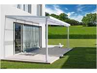 Gutta Terrassenüberdachung Premium (BxT) 309 cm x 306 cm Weiß Polycarbonat Klar