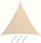 AMANKA HDPE Sonnensegel - 5 x 5 x 5m Dreieck Beige