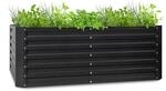 Blumfeldt High Grow Straight Hochbeet 200x60x100 cm 1200 L Stahl Rechteckig Anthrazit