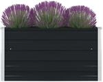 vidaXL Hochbeet 100x100x45 cm Verzinkter Stahl Anthrazit 47024