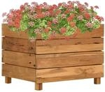 vidaXL Hochbeet 50x40x38 cm Teak Altholz und Stahl 47421