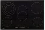 vidaXL Glaskeramik-Kochfeld mit 5 Platten Touch Control 90cm cm 8500 W 51441