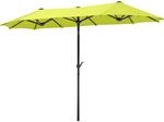 Schneider Balkonschirm Salerno 300 cm x 150 cm Apfelgr&uuml;n mit Knickfunktion
