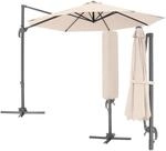 Tectake Sonnenschirm Daria &Oslash; 300 cm Leichtg&auml;ngiger Mechanismus Mit Fu&szlig;pedal 372 x