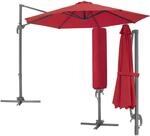 Tectake Sonnenschirm Daria &Oslash; 300 cm Leichtg&auml;ngiger Mechanismus Mit Fu&szlig;pedal 372 x