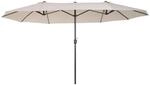 Outsunny Gartenschirm Stahl Polyester ABS Beige L455 x B270 x H240 cm