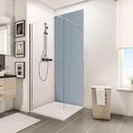 Schulte ExpressPlus Duschr&uuml;ckwand DecoDesign Aluminium Hellgrau 210x90cm
