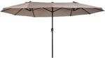 Outsunny Gartenschirm Stahl Polyester Hellkaffee L460 x B270 x H240 cm