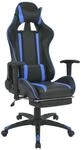 vidaXL Neigbarer Racing-B&uuml;rostuhl mit Fu&szlig;st&uuml;tze Blau 20166