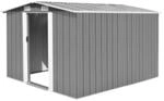 vidaXL Gartenhaus 257x298x178 cm Metall Grau 594936
