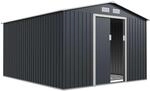 Juskys Metall Ger&auml;teschuppen Ger&auml;tehaus XXL mit Satteldach in Anthrazit