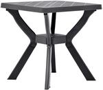 vidaXL Bistrotisch Anthrazit 70x70x72 cm Kunststoff 48801